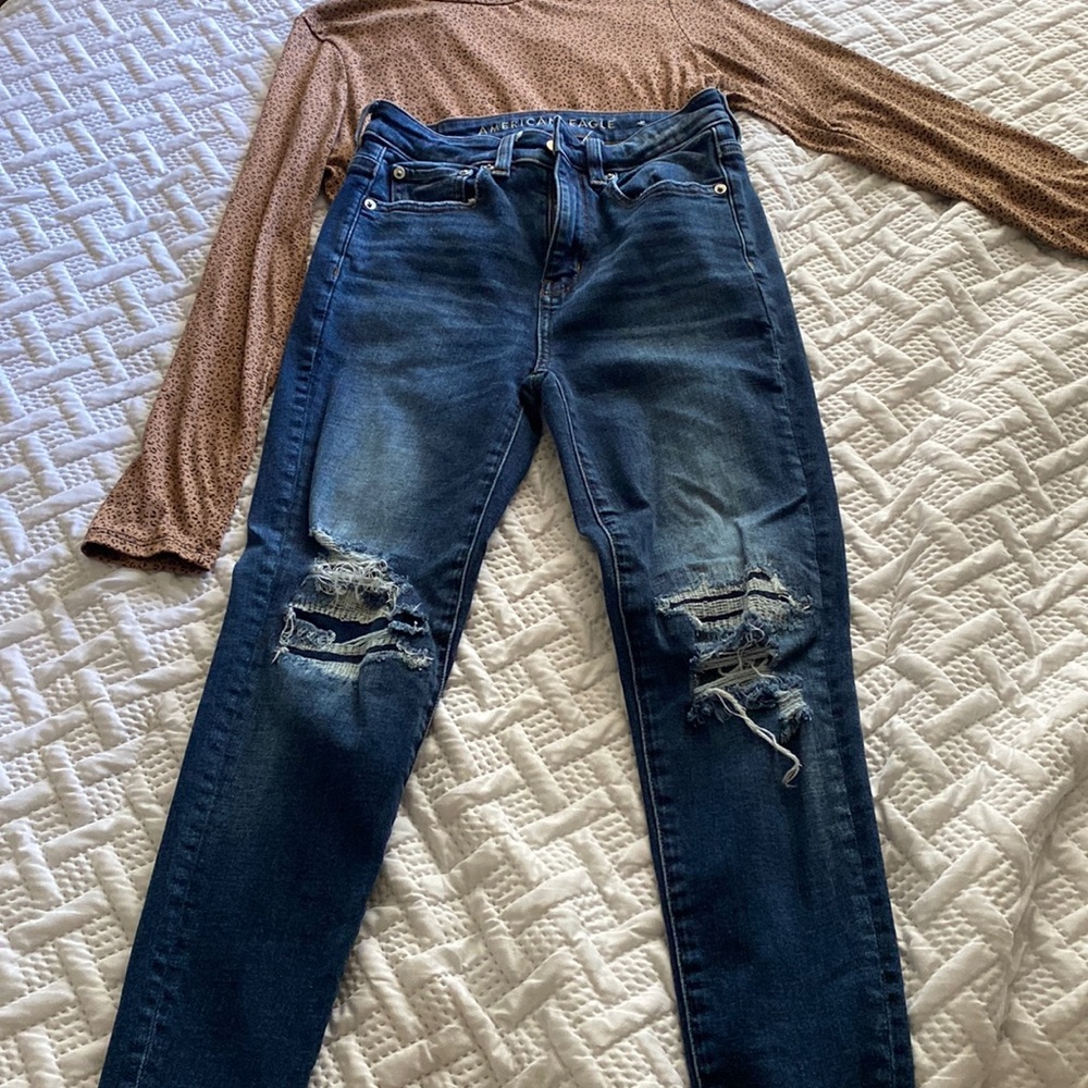 American Eagle super high rise jeggings size 2 x short (super stretch)